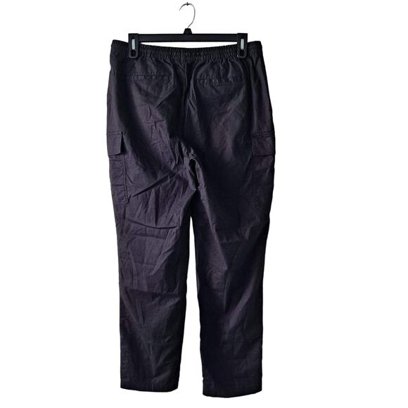 Lands' End Womens Black Elastic Waist Straight Leg Convertible Cargo Pants - 16 - Picture 4 of 11